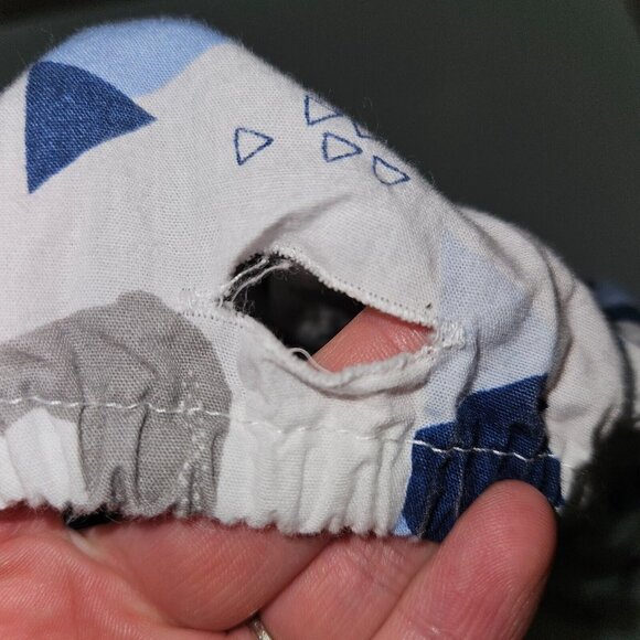 Levtex Baby Changing Pad Cover Soft Fleece Top Blue Gray Bears Mountains - Picture 6 of 8